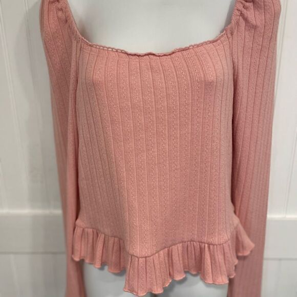 Honey & Sparkle dusty pink sweater with scalloped hem XL - Picture 3 of 7